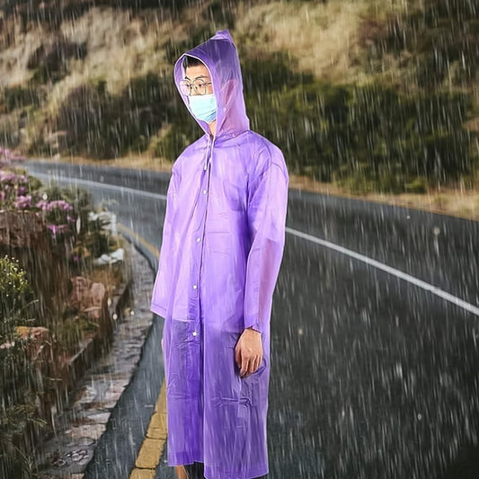 EVA Raincoat Protect Body Arms Legs, Waterproof Reusable Rain Poncho for Women Men Adult Kids Outdoor Traveling Eva Material Raincoat / Rain wear / Rain Suit for Outdoor Accessory (1pc)