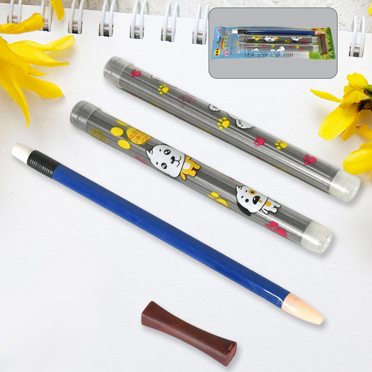 Mechanical Lead Pen Pencil | With 40 Leads | Matt Black ABS Plastic Round Body | Ideal for Writing Drawing Outline Sketching (2mm Lead Pencil)