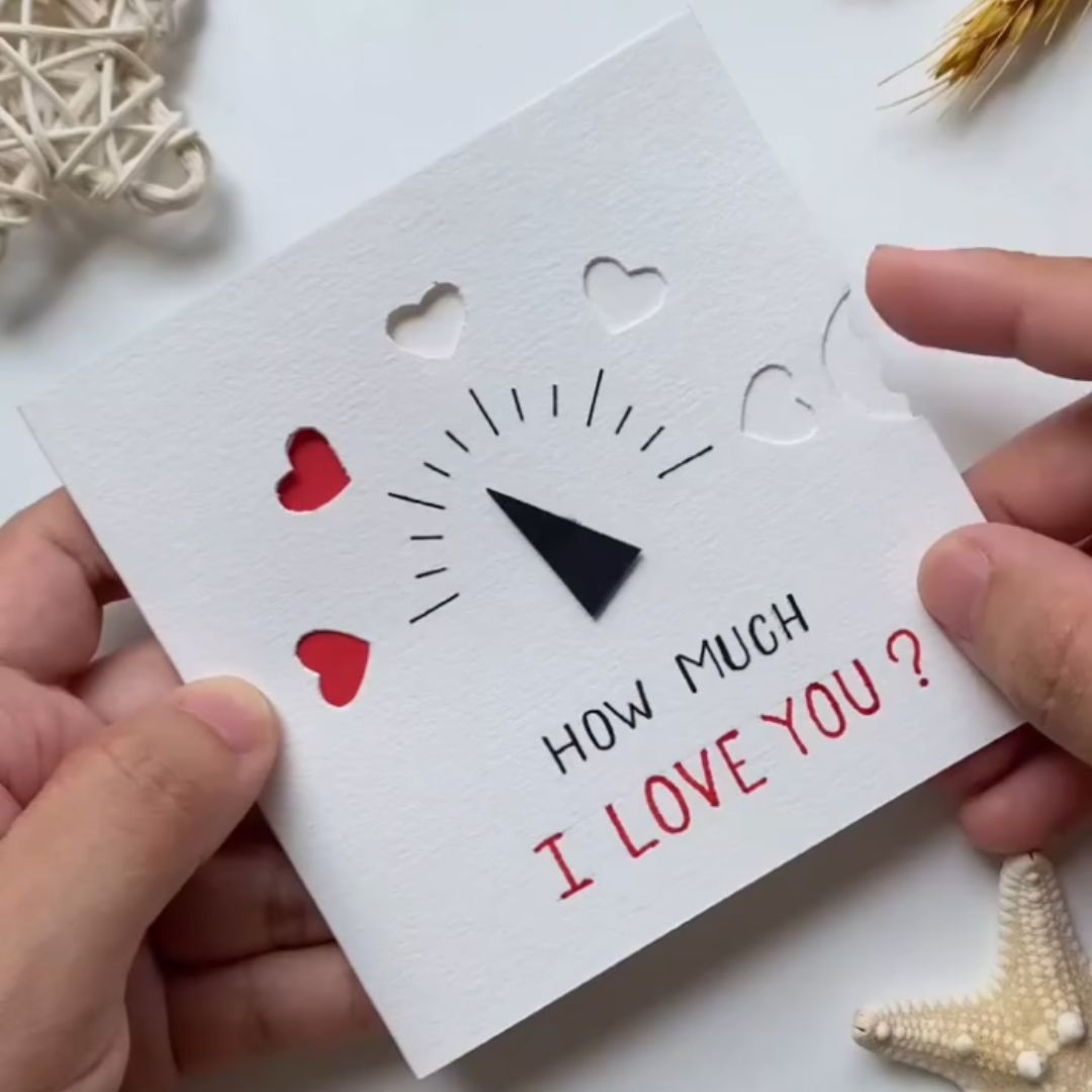How Much I Love You Meter Card