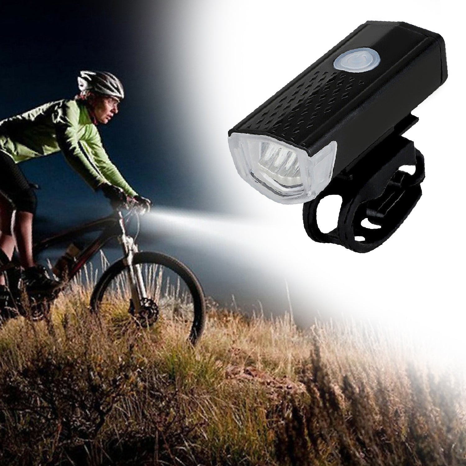 Usb rechargeable bike light set sale