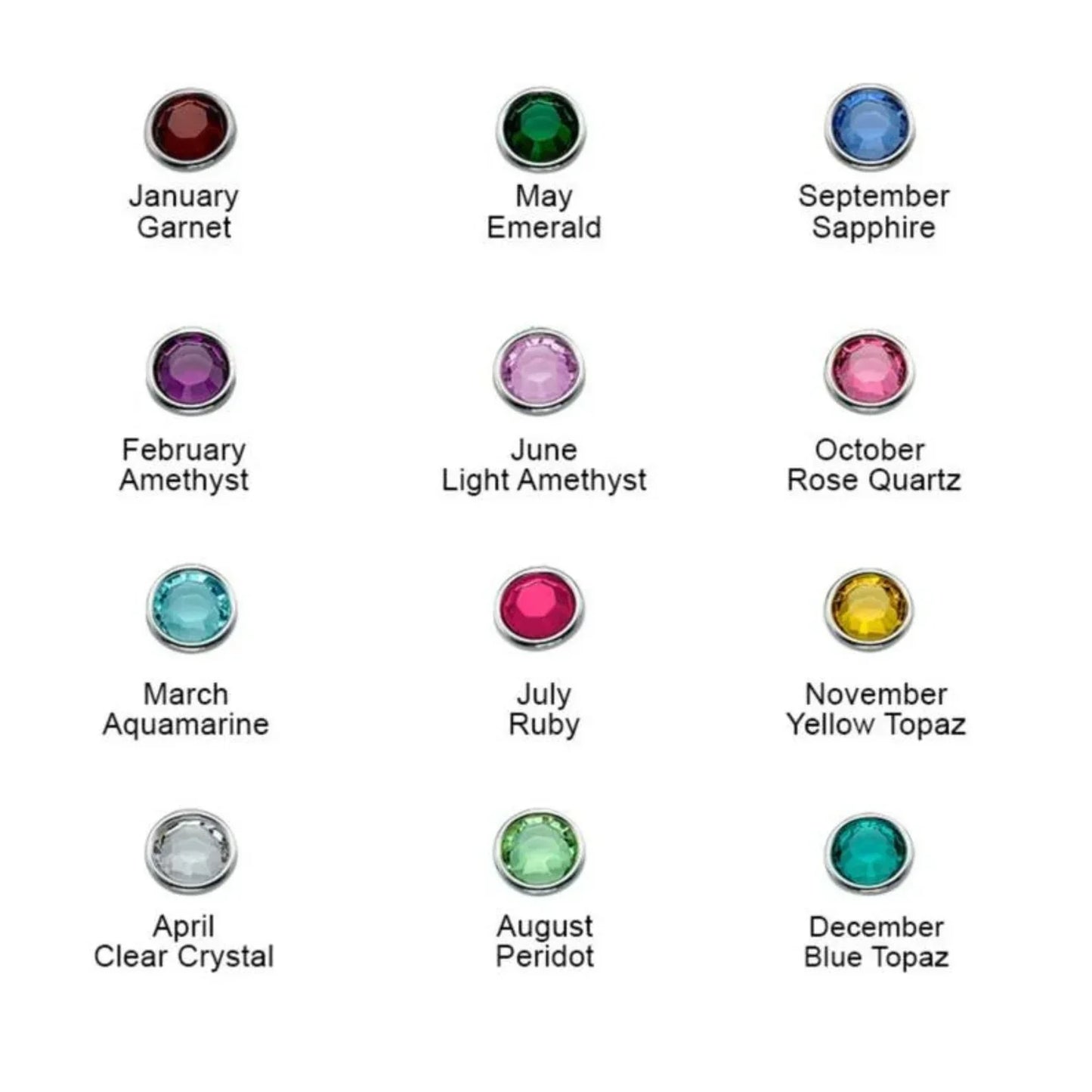 Circle of Life Family Name Necklace With Birthstone