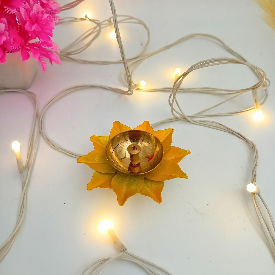 Brass Lotus Diya Set of 6
