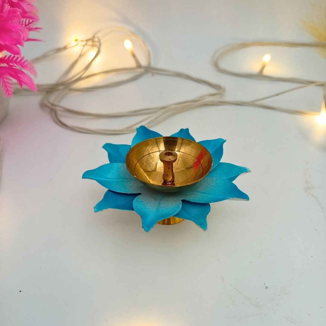 Brass Lotus Diya Set of 6