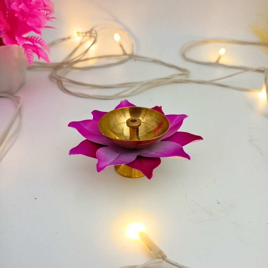 Brass Lotus Diya Set of 6