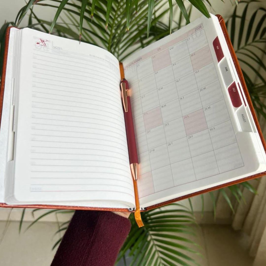 Carry Bag Style 2026 Diary Set With Pen