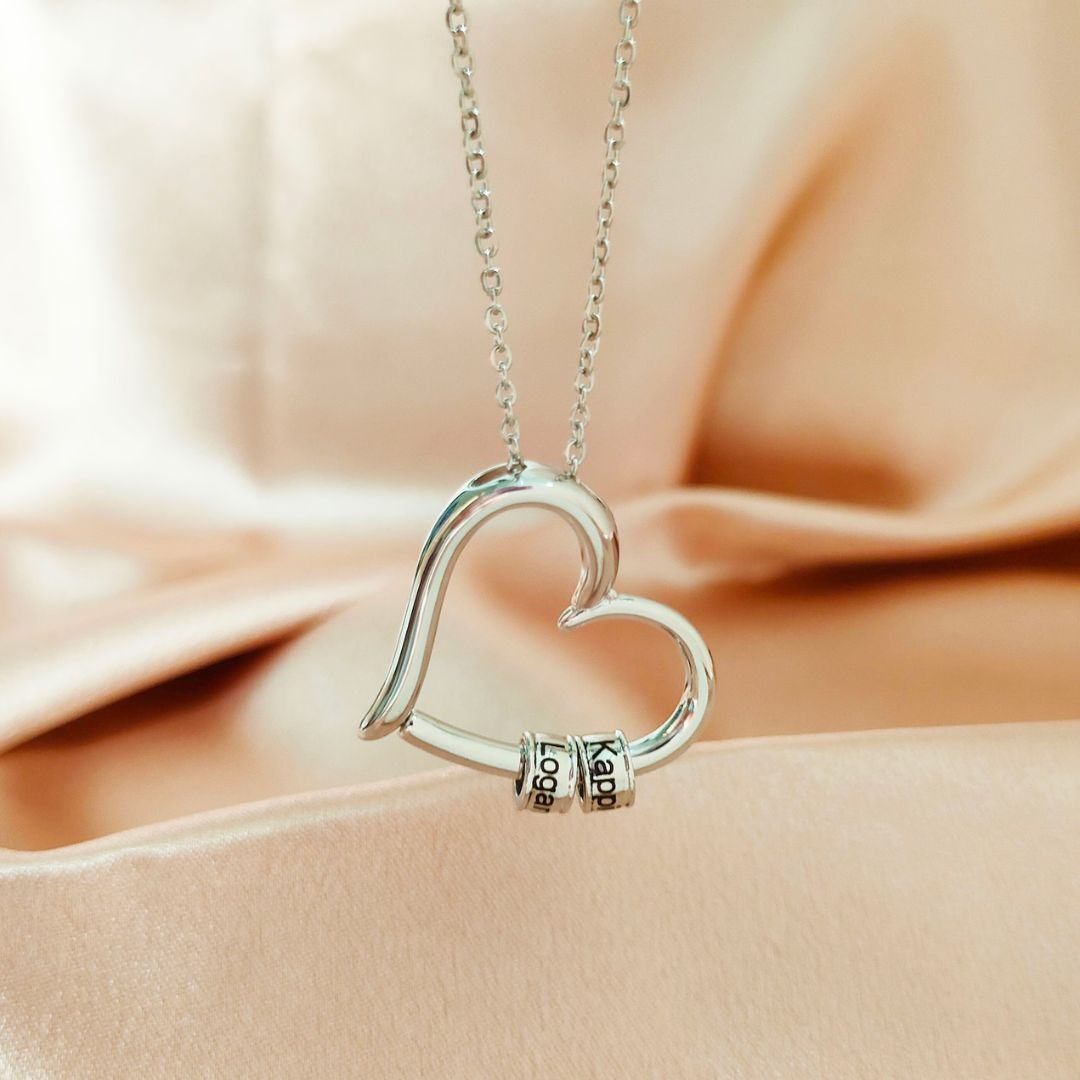 Custom Engraved Heart Necklace