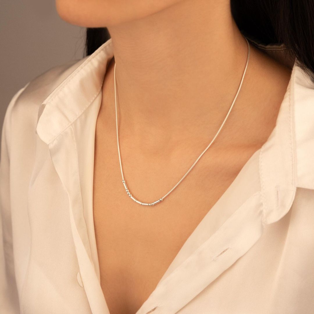 Personalize Morse Code Necklace