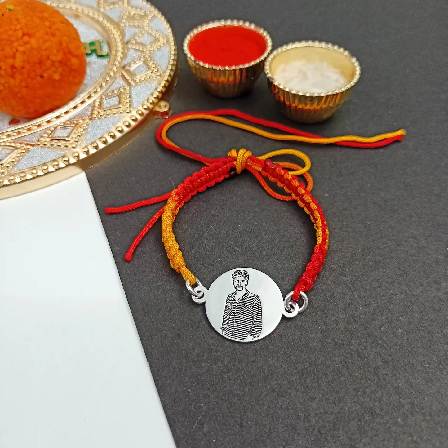 Custom Photo Engraved Rakhi