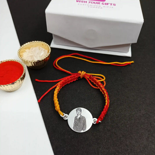 Custom Photo Engraved Rakhi