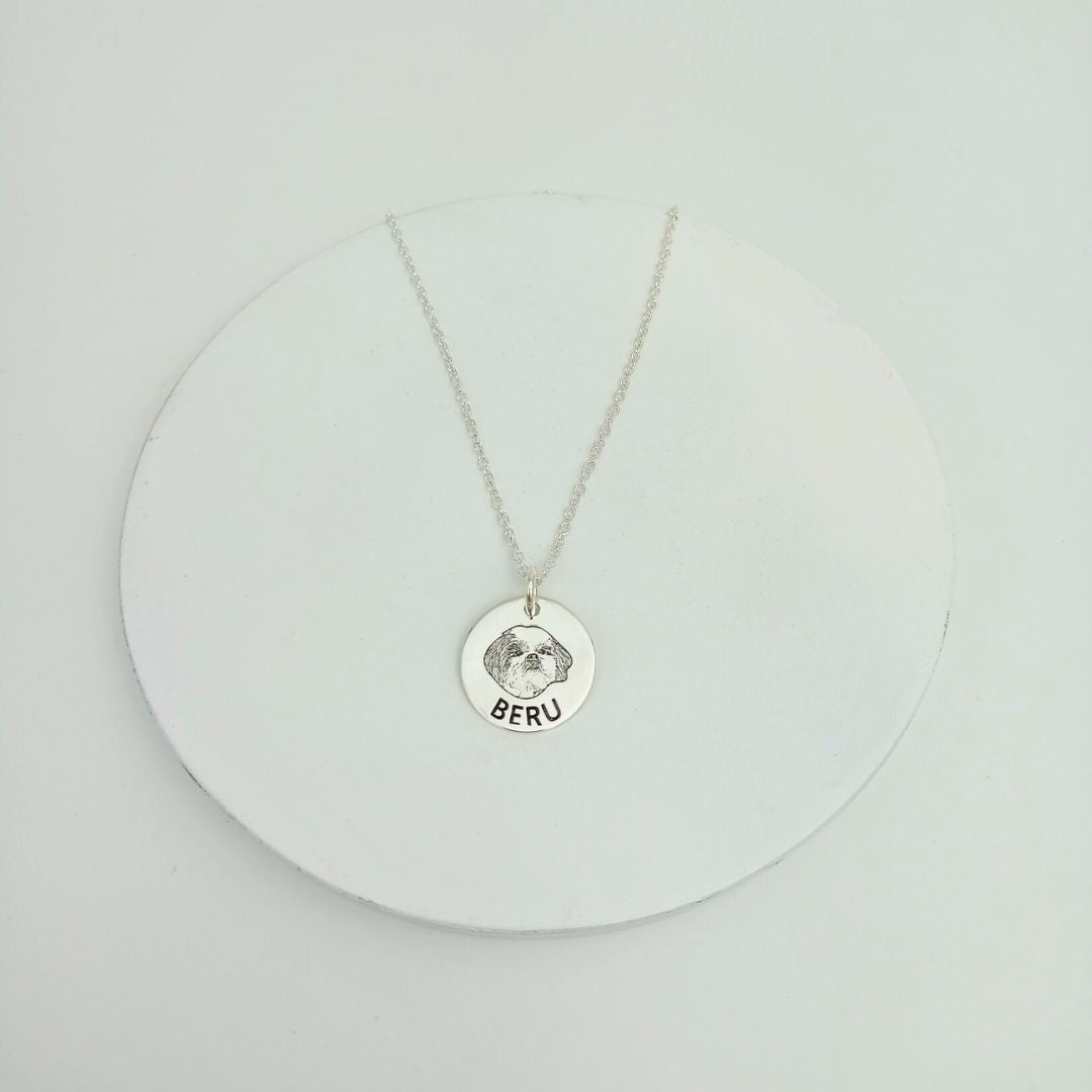 Custom Portrait Dog Necklace