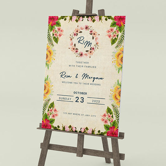 Customize Wedding Welcome Board