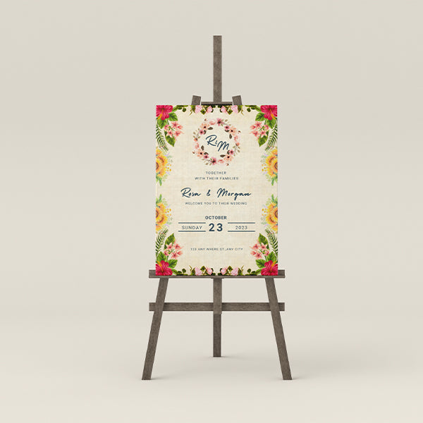 Customize Wedding Welcome Board