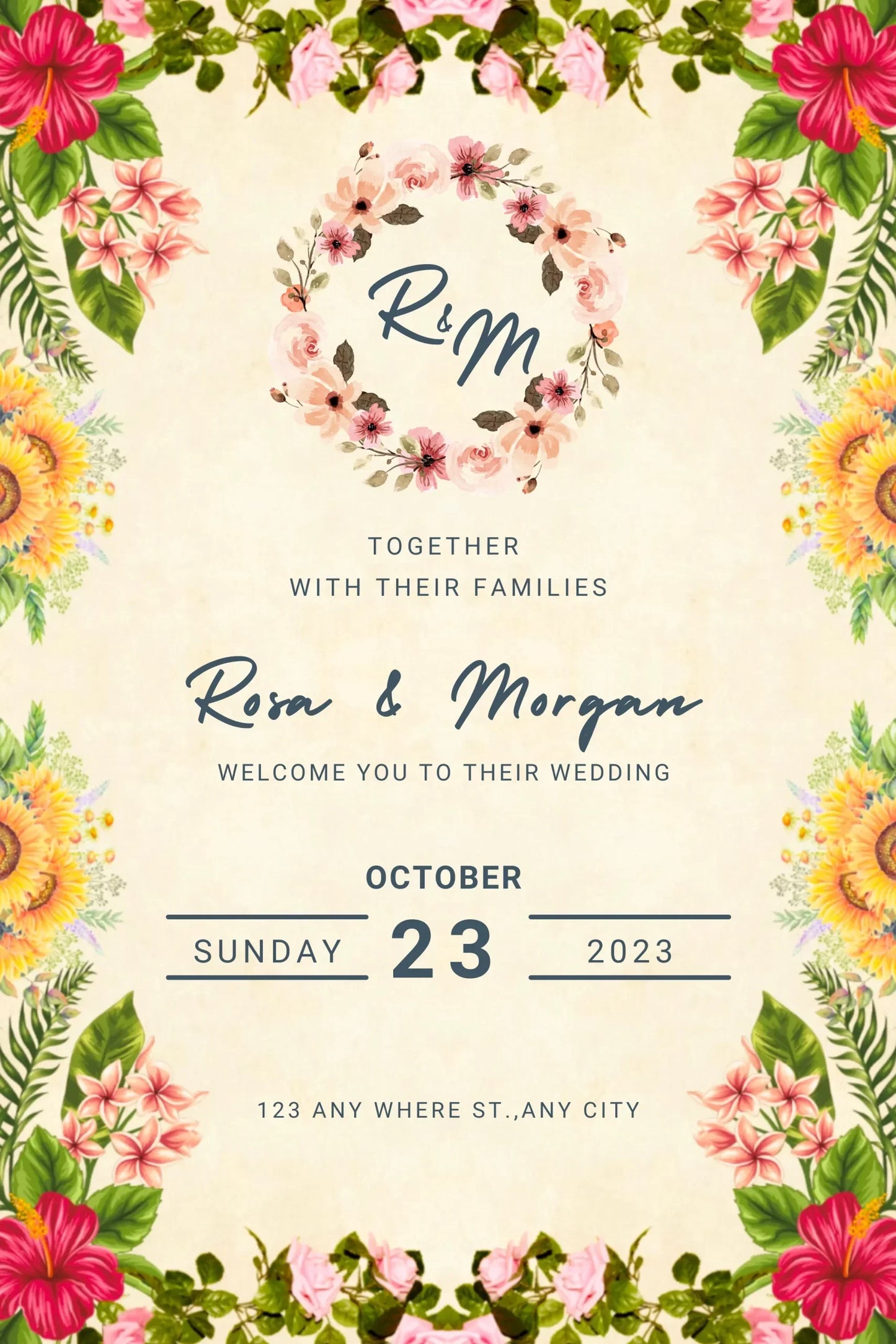 Customize Wedding Welcome Board