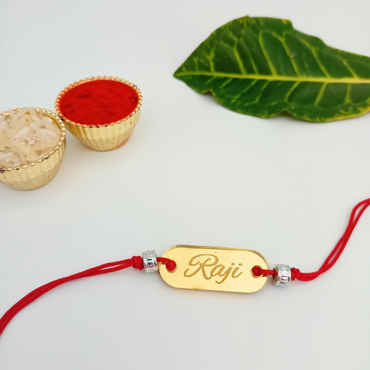 Customized Acrylic Rectangle Rakhi