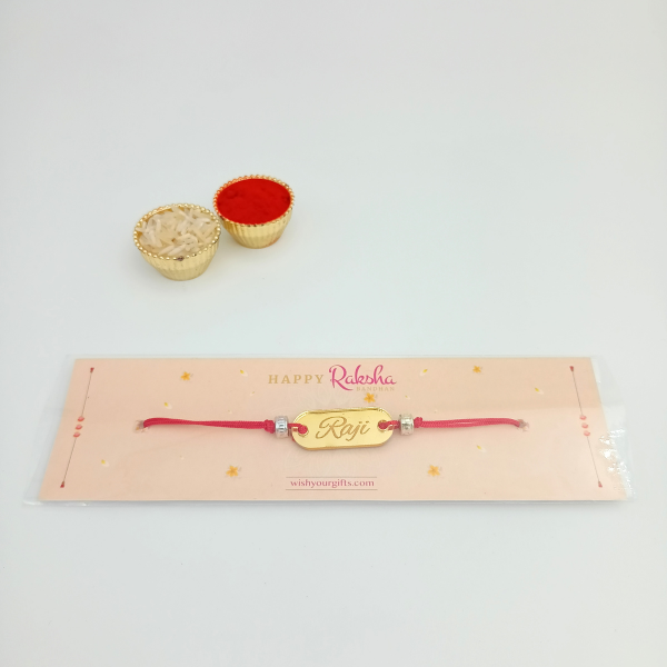 Customized Acrylic Rectangle Rakhi