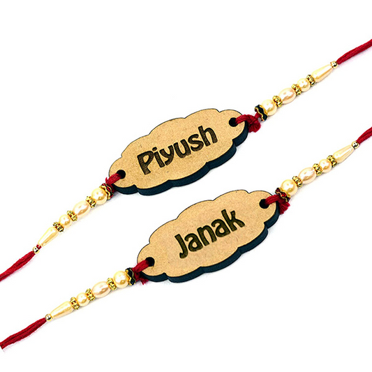 Customized Full Name Rakhi Set of 2