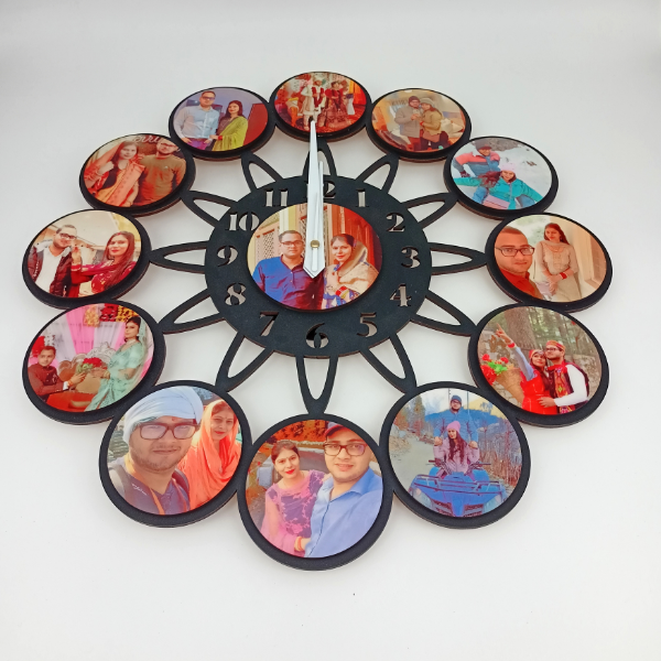Customized Wall Clock With 13 Photos