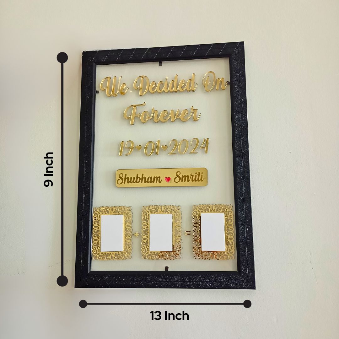 Customized Acrylic Thumb Print Couple Frame