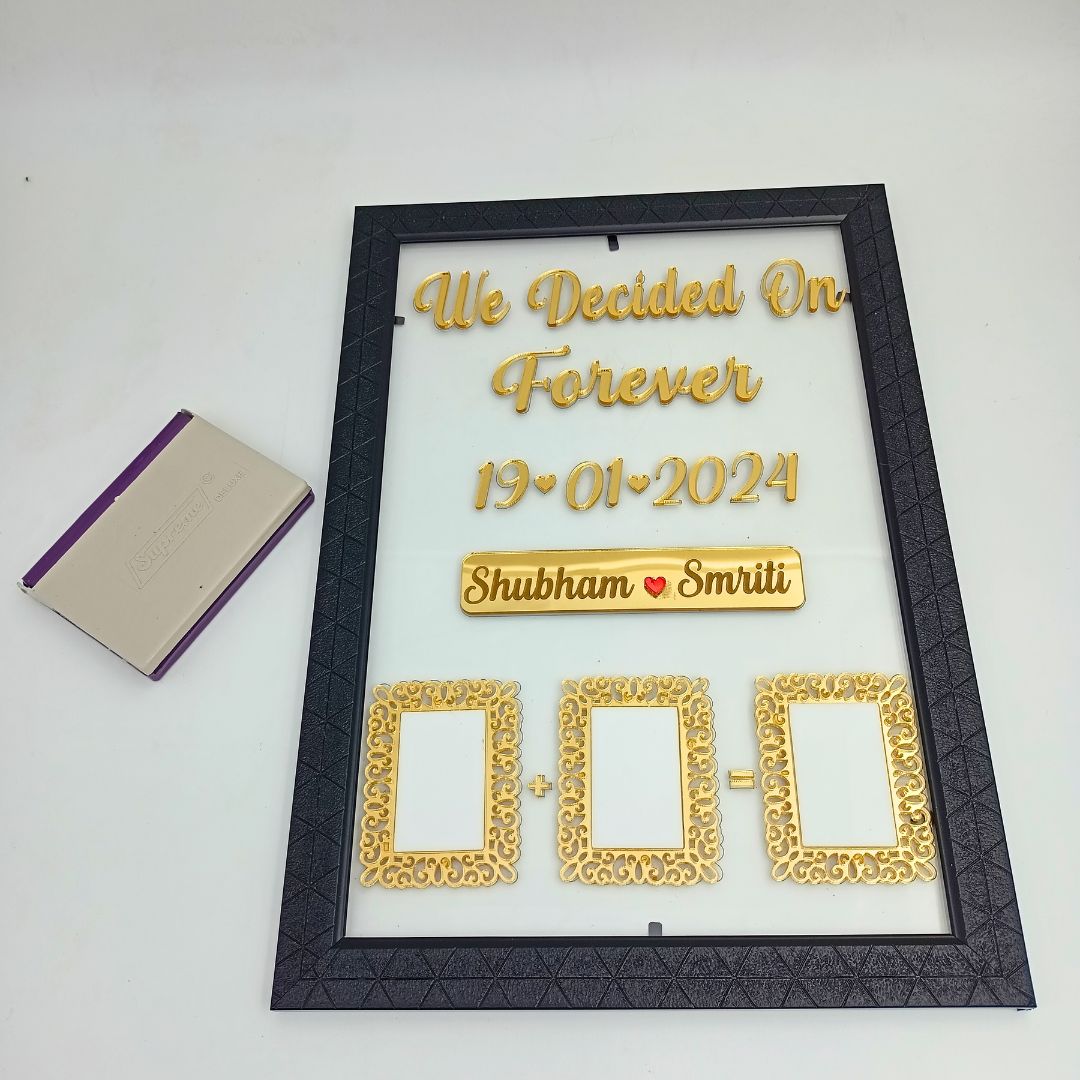Customized Acrylic Thumb Print Couple Frame