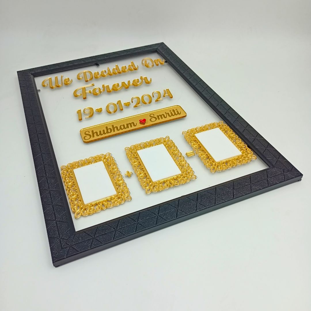 Customized Acrylic Thumb Print Couple Frame