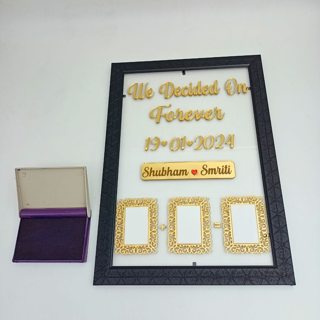 Customized Acrylic Thumb Print Couple Frame