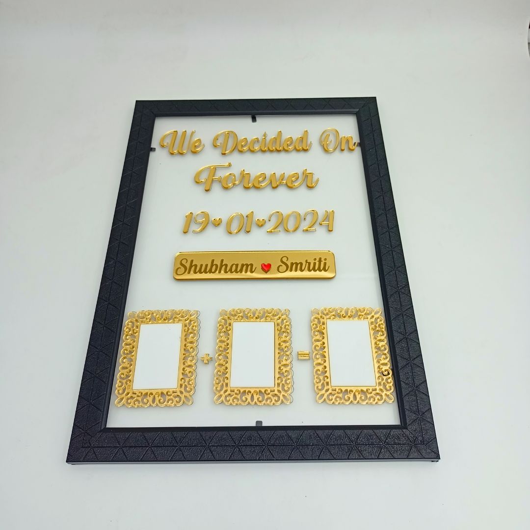 Customized Acrylic Thumb Print Couple Frame