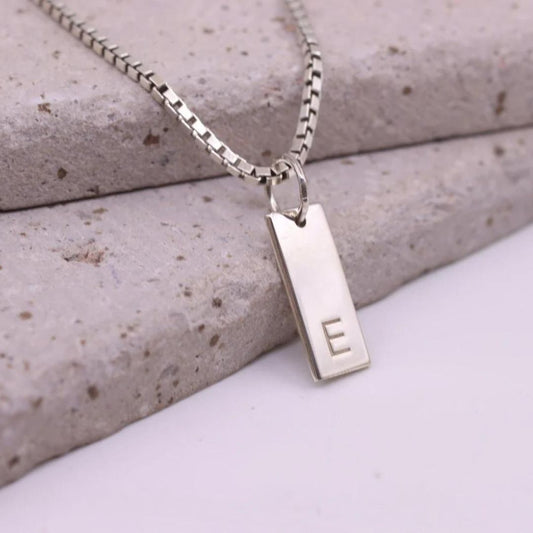Customized Initial Men's Tag Necklace