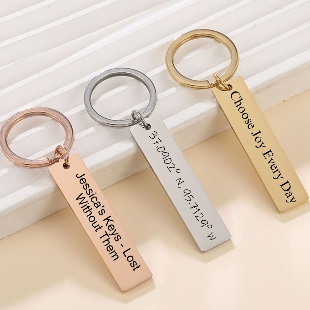 Customized Name or Message Engraved Keychain