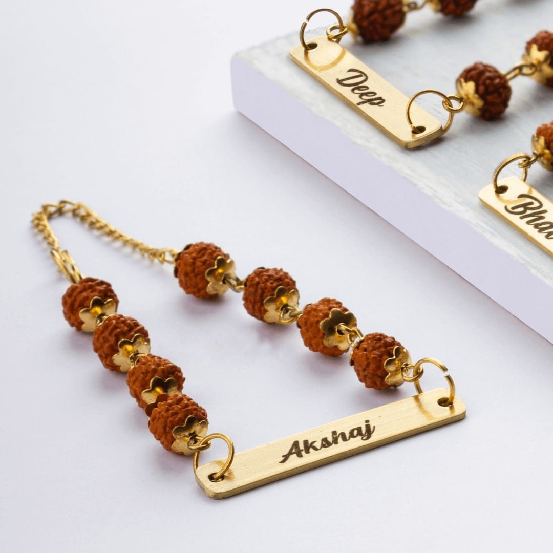 Customized Rudraksha Rakhi