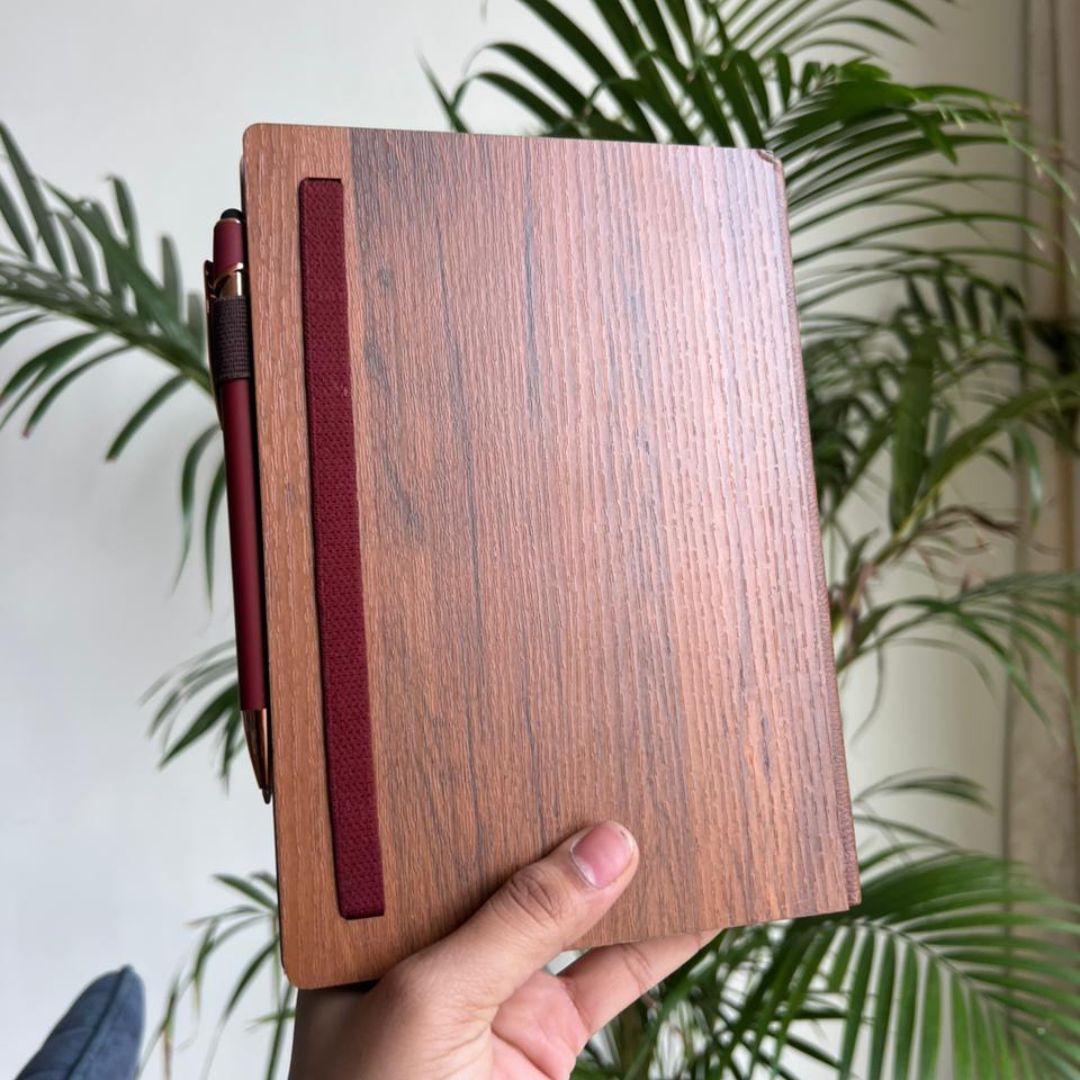 Customized Wooden Notebook Diary