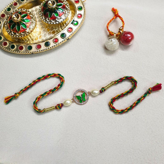 Green Butterfly Rakhi