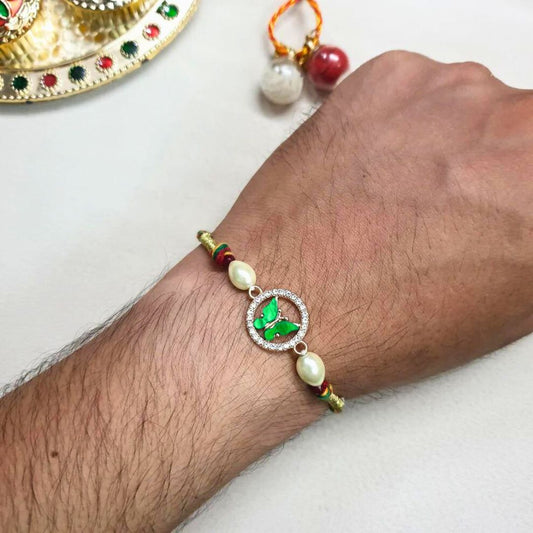 Green Butterfly Rakhi