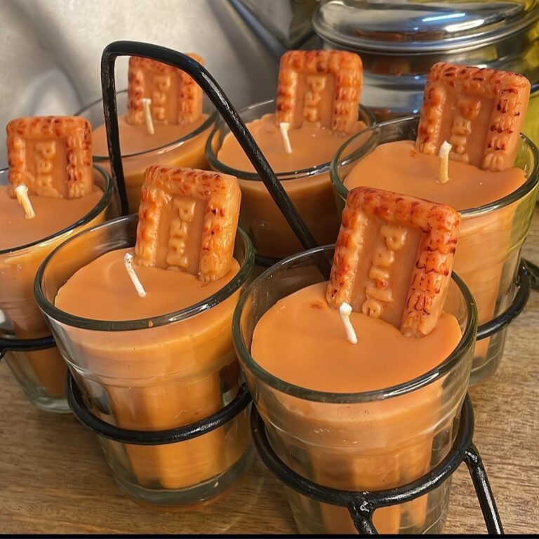 Handmade Chai Biscuit Shape Parle G Candle