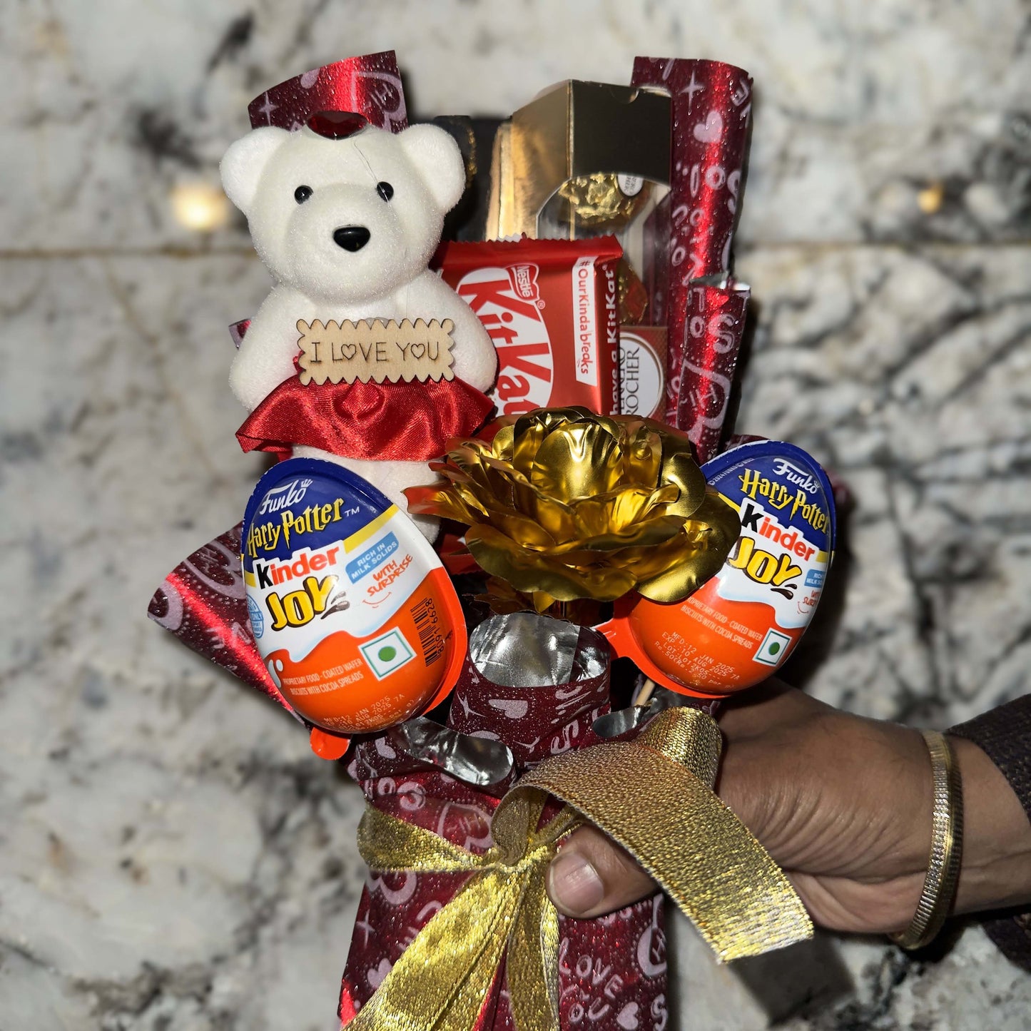 Harry Potter-Themed Kinder Joy Chocolate Bouquet