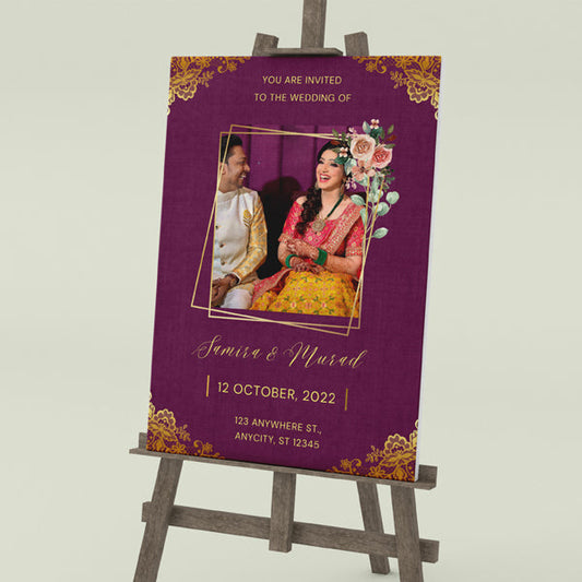 Indian Theme Welcome Wedding Sunboard