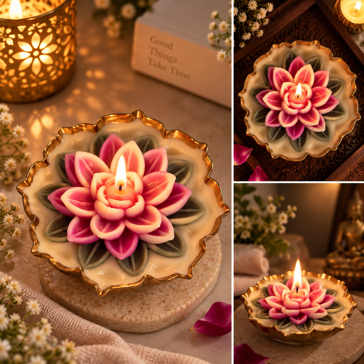 Lotus Urli Candle