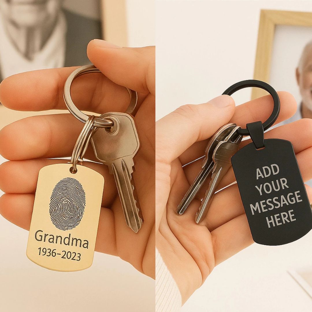Memorial Fingerprint Keychain