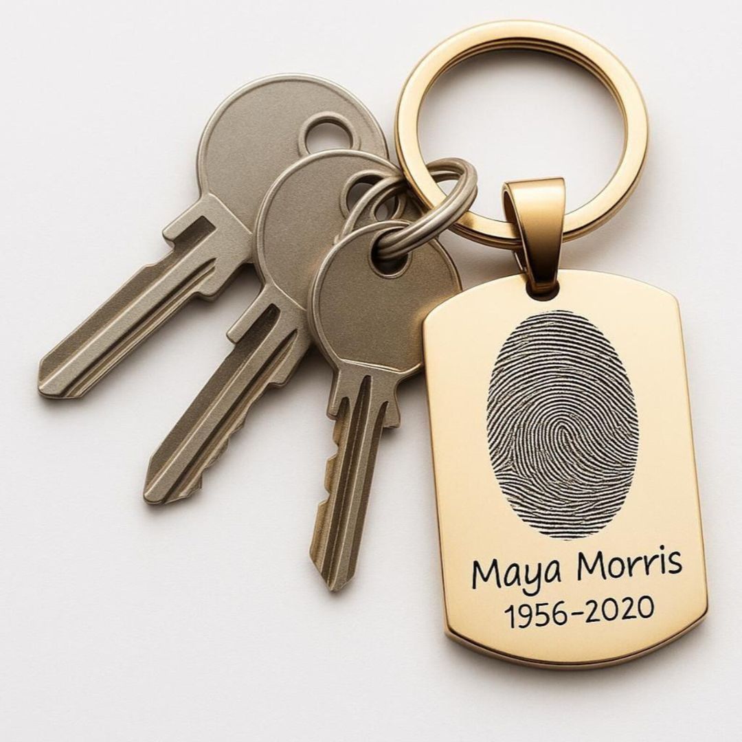 Memorial Fingerprint Keychain
