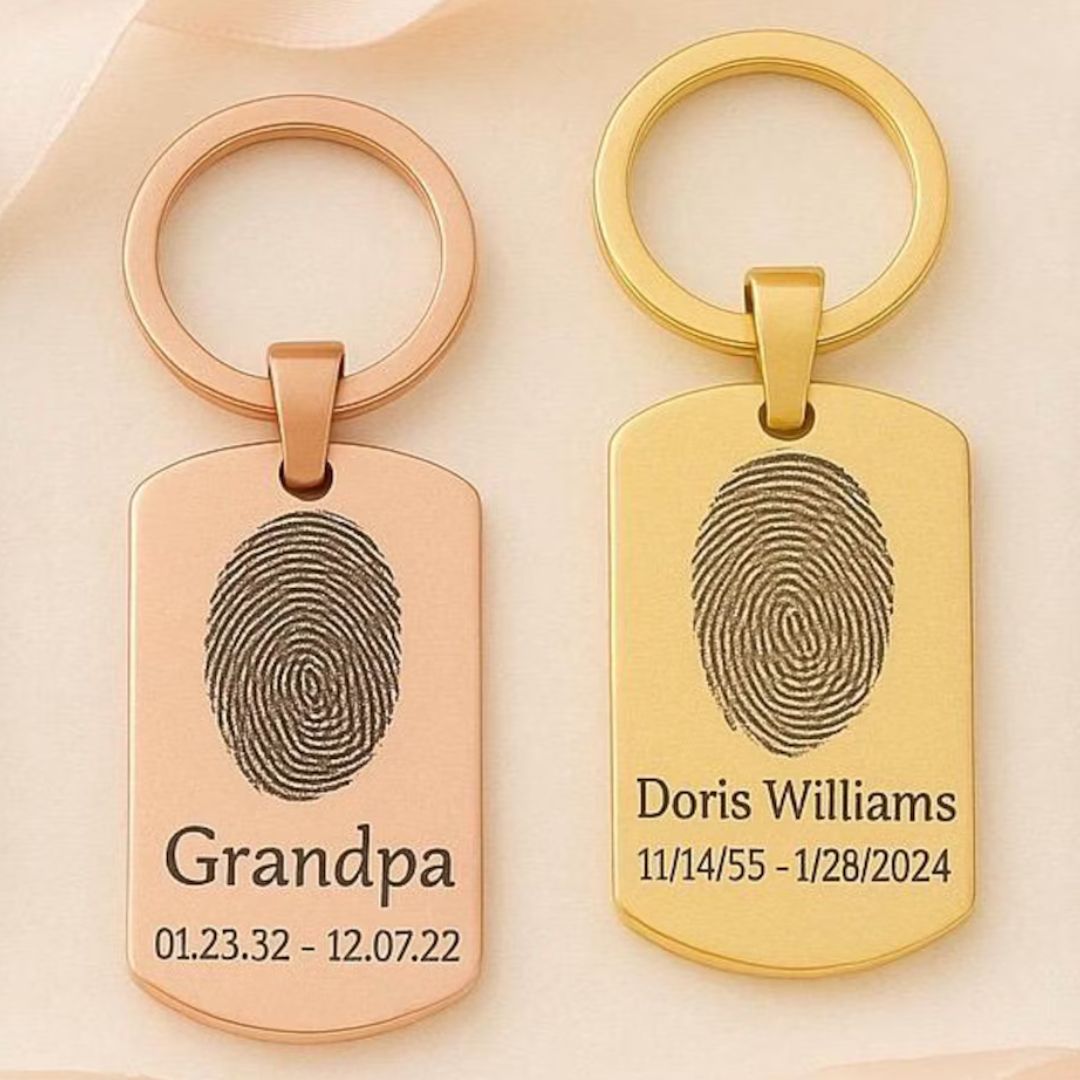 Memorial Fingerprint Keychain