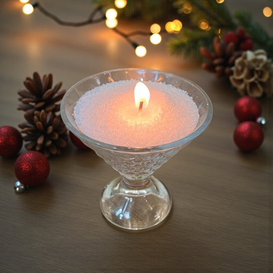 Pearl Wax Candle In Dessert Bowl