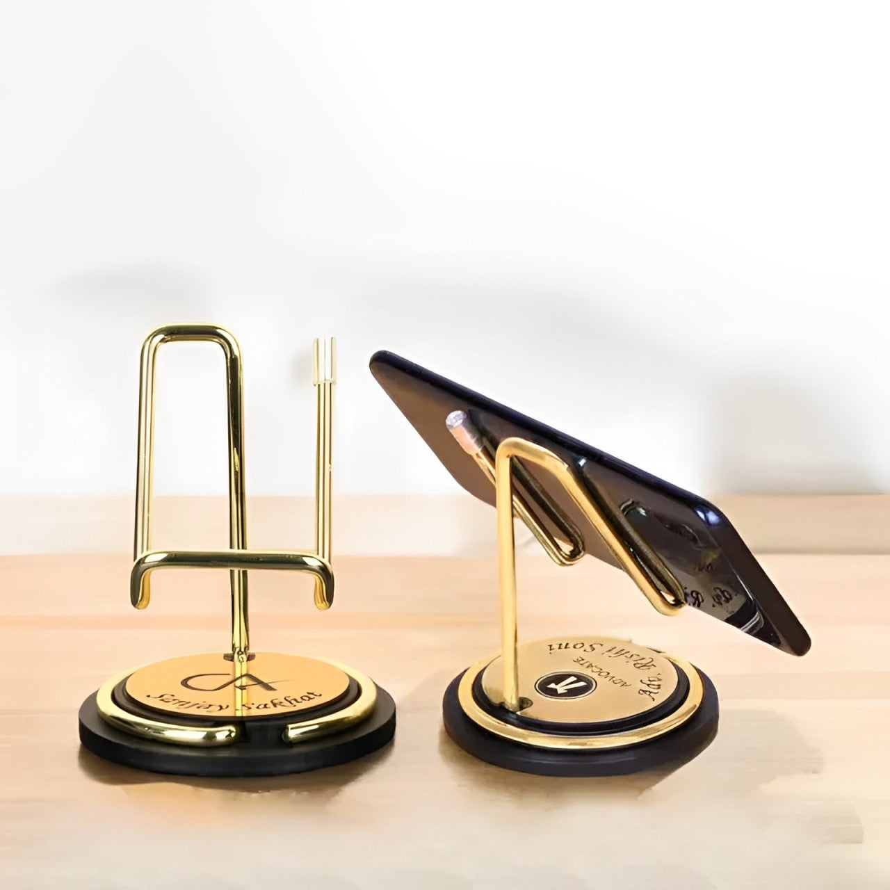 Personalized Mobile Stand Custom Engraved with Occupation and Name