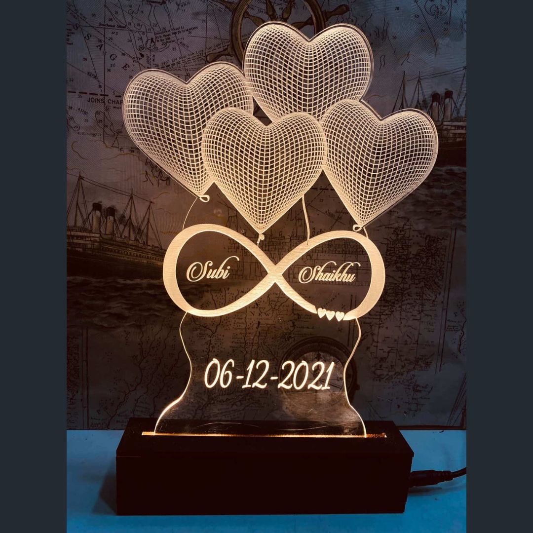 Personalized LED Lamp For Couple – Gifts For Couple