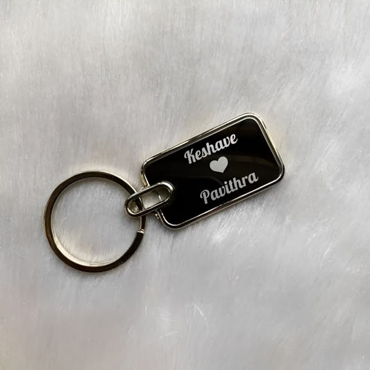 Personalized Name Engraved Metal Keychain