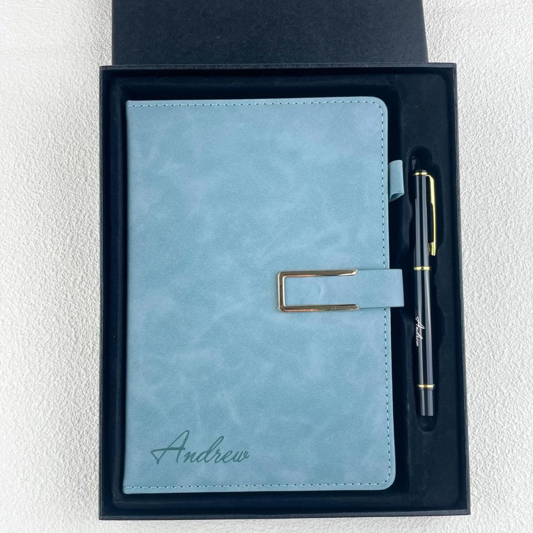Personalized Notebook Set, Custom Gift Set, Engraved Notebook, Corporate Gifts