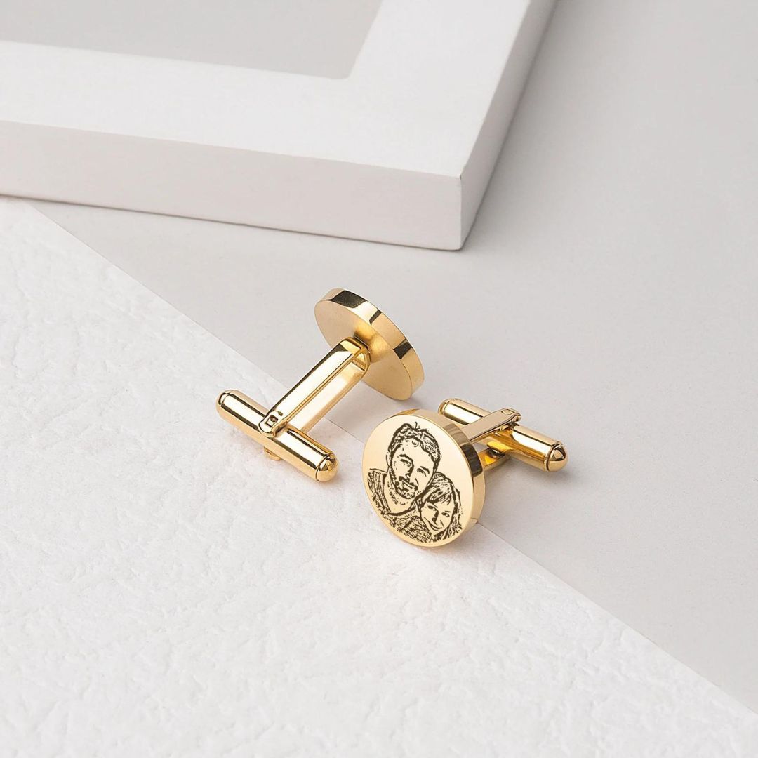 Personalized Photo Engraved Cufflinks