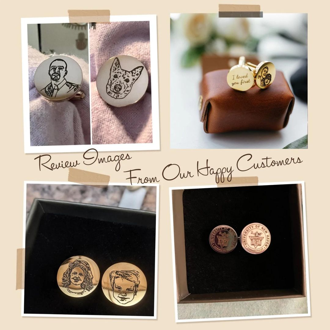 Personalized Photo Engraved Cufflinks