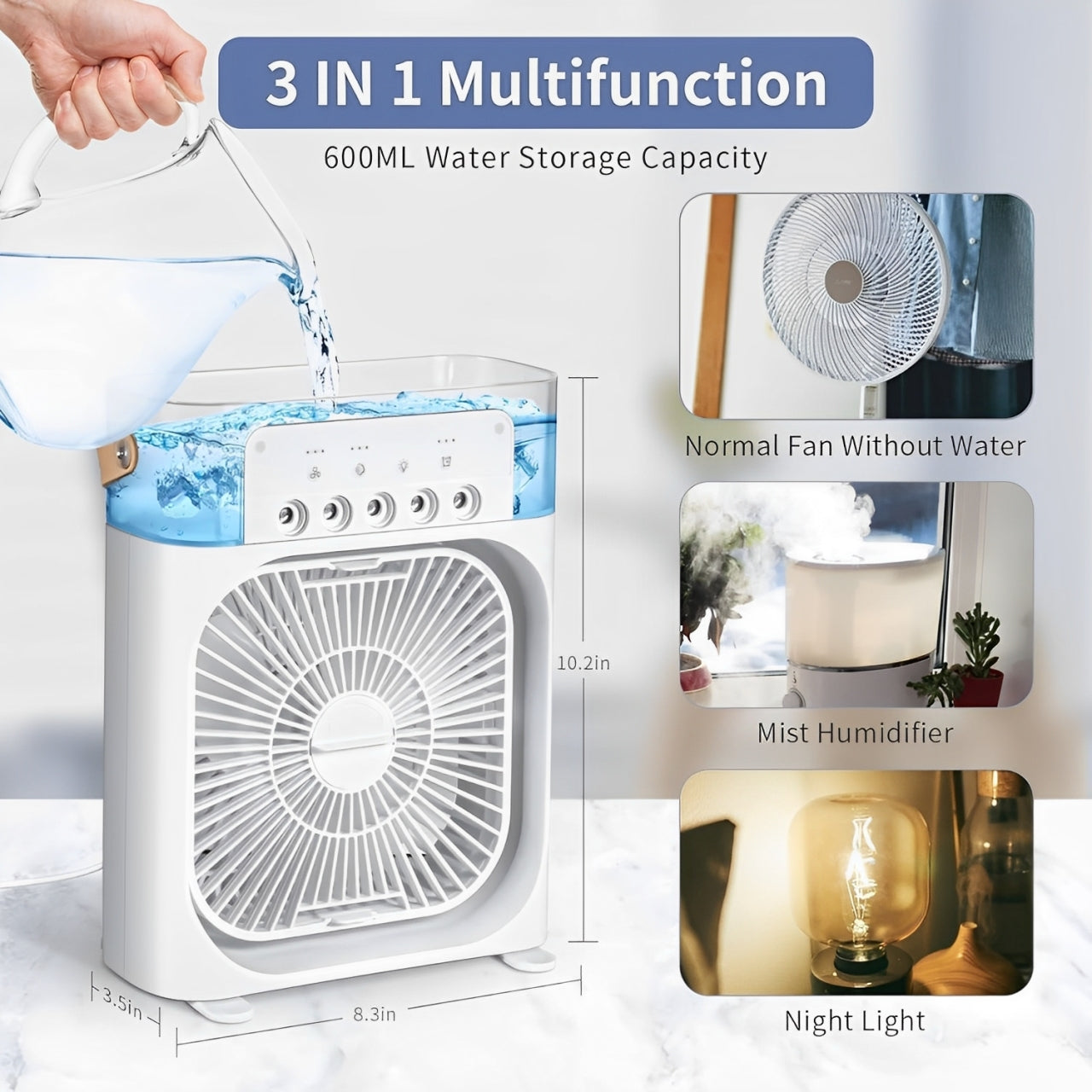 Portable Mini Air Cooler & Humidifier