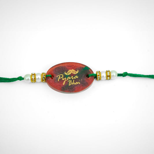 "Pyara Bhai" Oval Shape Resin Rakhi