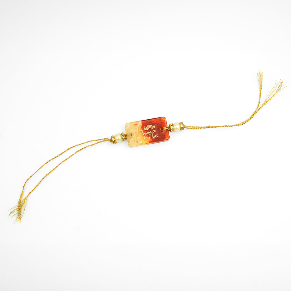"Pyara Bhai" Rectangle Shape Resin Rakhi