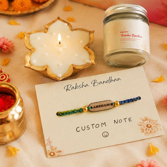 Raksha Bandhan Personalized Candle Hamper